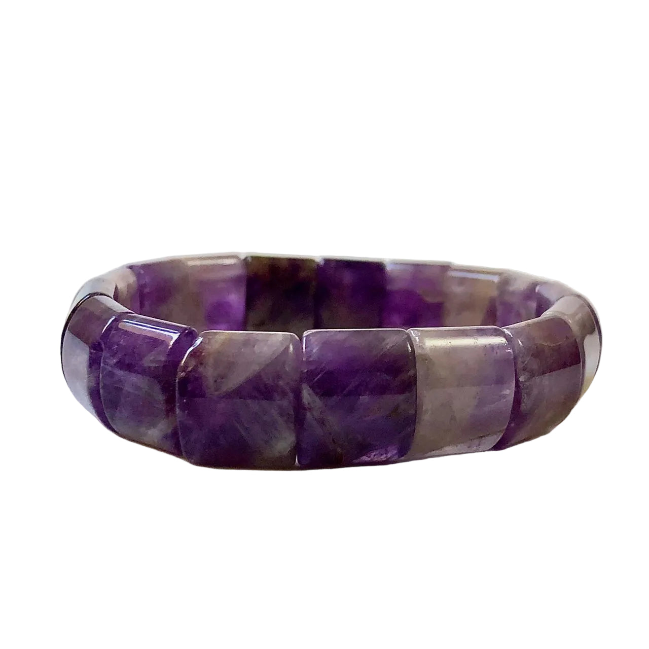 Pulseira Pedra Ametista Especial Lisa