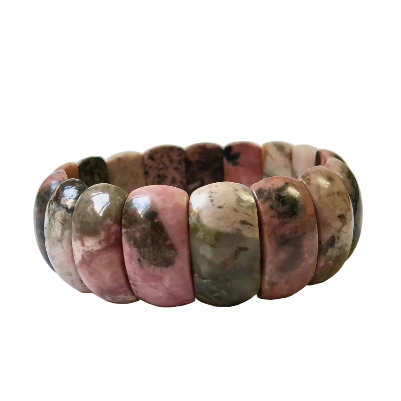Pulseira Pedra Especial Rodonita Grande