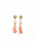 Brinco Coral Podange Pérola - fundo branco melhorado