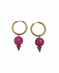 Brincos argola pink - fundo branco