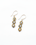 Brincos de abalone com fundo branco profissional