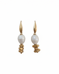 Brincos Ortígia dourado com fundo branco