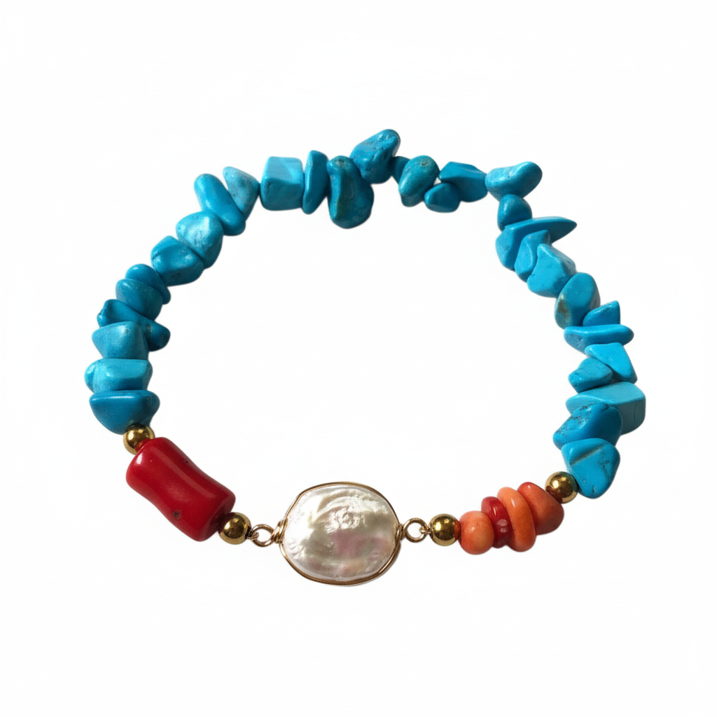 Pulseira com madrepérola de frente